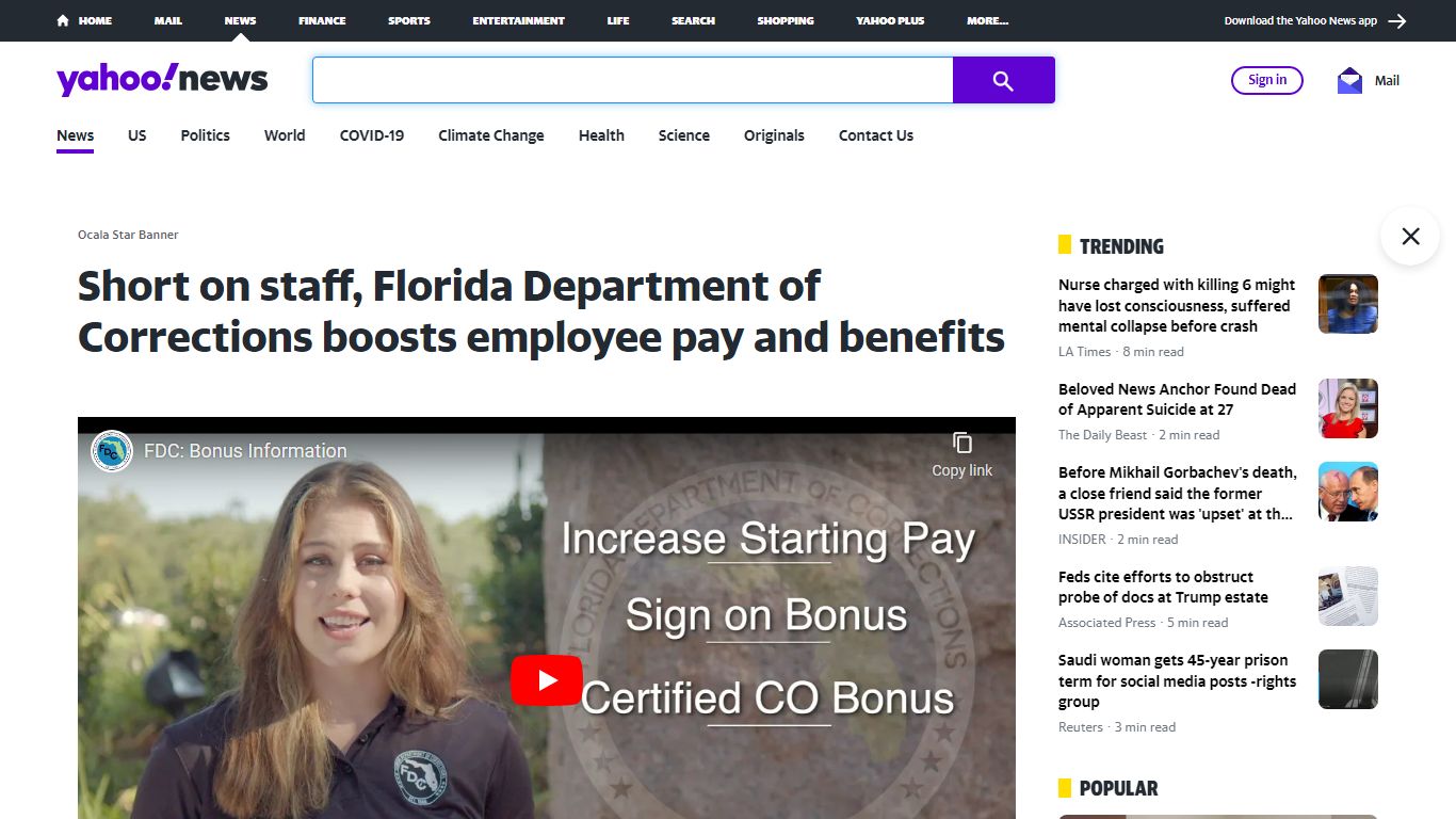 Short on staff, Florida Department of Corrections boosts employee pay ...